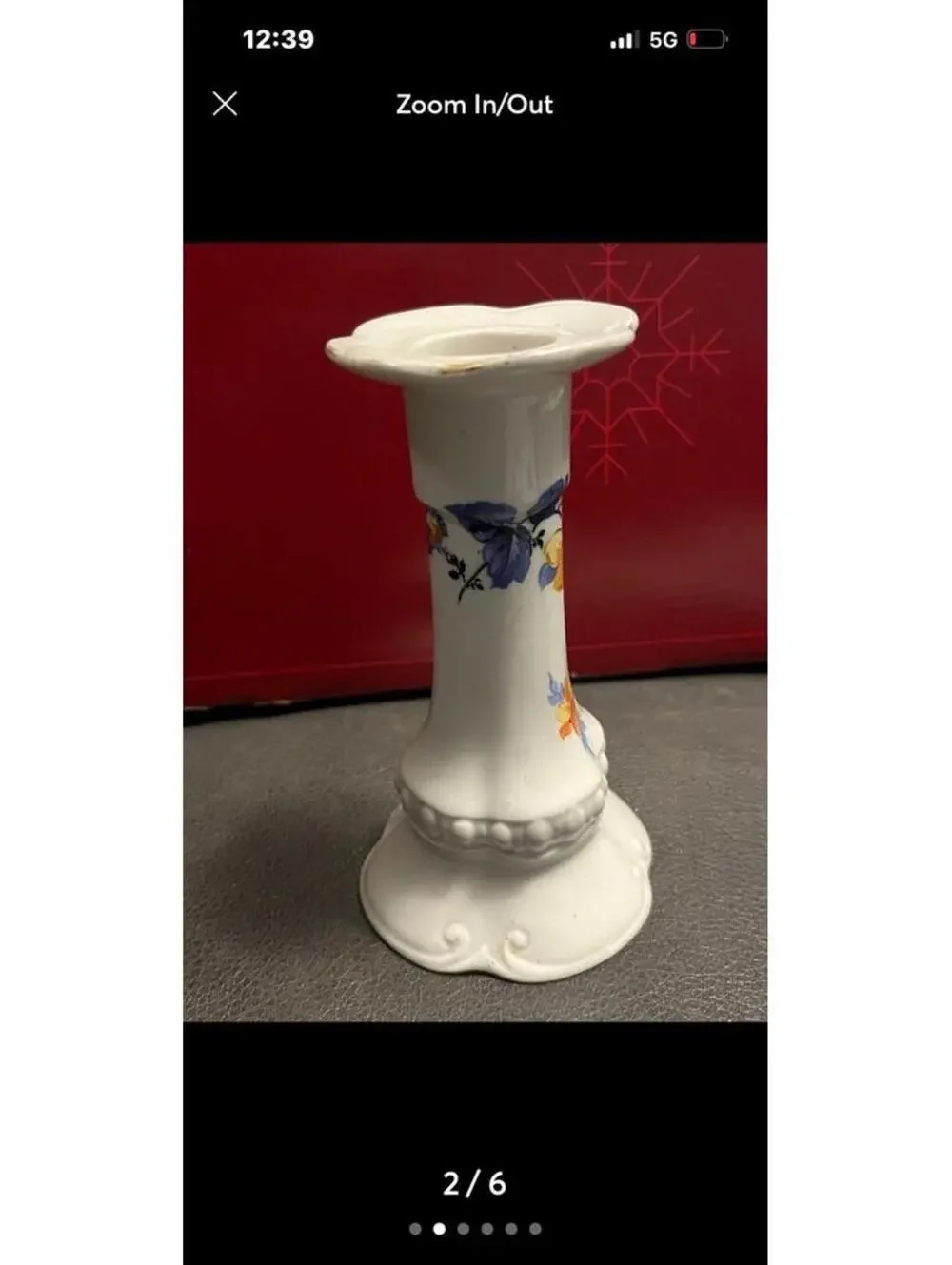 Beautiful Vintage Victoria China Candle Stick- Made in Czechoslovakia!